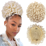 Afro Hair Buns Dreadlock Drawstring Clip-in