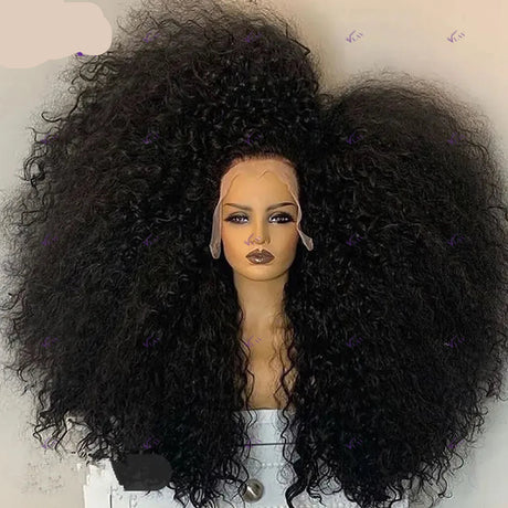 Afro Kinky Curly 360/13×6/13×4 HD Transparent Lace Human Hair Wigs