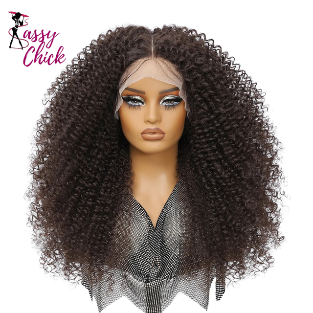Afro Kinky Curly Lace Synthetic Wigs Sassy Chick Logo