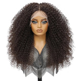 Black Afro Kinky Curly Lace Synthetic Wigs