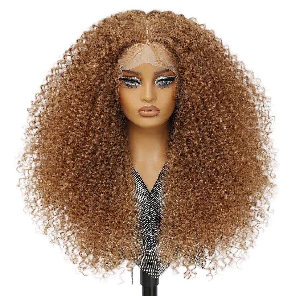 Blonde Afro Kinky Curly Lace Synthetic Wigs