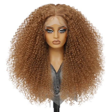 Blonde Afro Kinky Curly Lace Synthetic Wigs