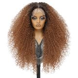 Blonde Afro Kinky Curly Lace Synthetic Wigs