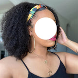 Afro Kinky Curly Natural Brazilian Headband 100% Human Hair Wig 