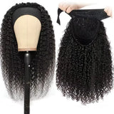 Afro Kinky Curly Natural Brazilian Headband 100% Human Hair Wig