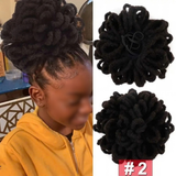 Afro Puff Drawstring Braided Faux Locks Hair Bun