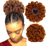 Afro Puff Drawstring Braided Faux Locks Hair Bun
