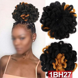 Afro Puff Drawstring Braided Faux Locks Hair Bun