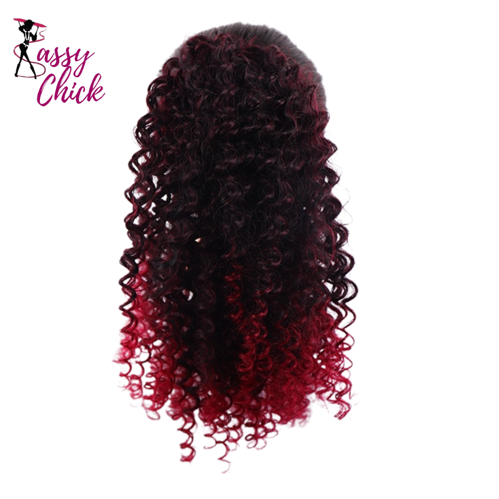 Afro Puff Kinky Curly Ponytail Hair Extension Sassy Chick Logo