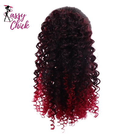 Afro Puff Kinky Curly Ponytail Hair Extension Sassy Chick Logo