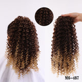 Ash Blonde Afro Puff Kinky Curly Ponytail Hair Extension