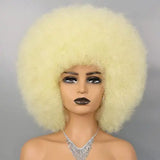Blonde Afro Short Curly Kinky for Black Women Synthetic Wigs
