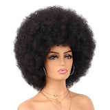 Black Afro Short Curly Kinky for Black Women Synthetic Wigs