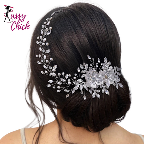 Alloy Flower  Wedding Bridal Hair Jewelry Sassy Chick Logo