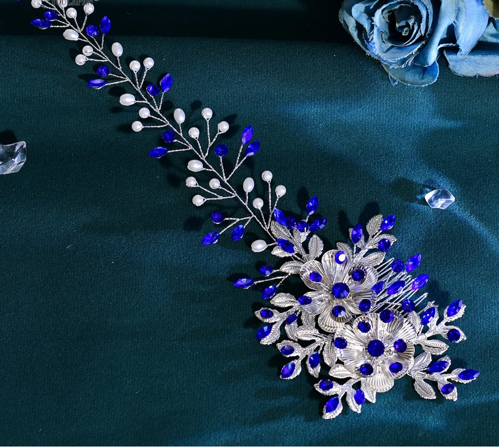 blue hair accessories 
