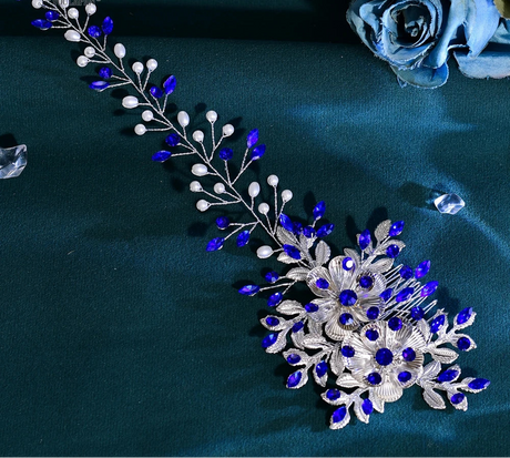 blue hair accessories 