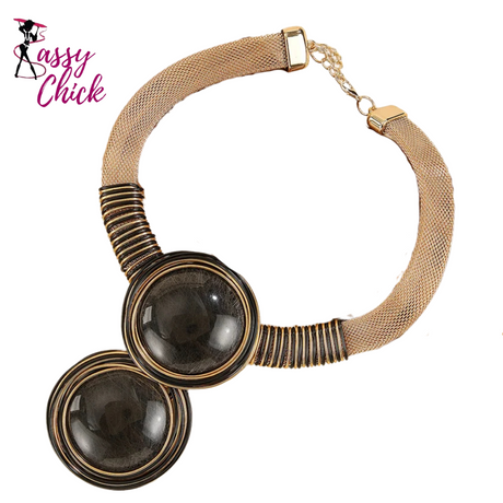 Aluminum Round Geometry Jewelry Set Sassy Chick Logo