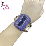 Amethyst Inlaid with Purple Gravel Sassy Chick Logo