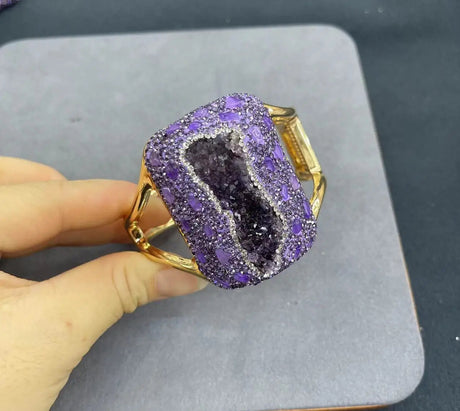Amethyst Inlaid with Purple Gravel