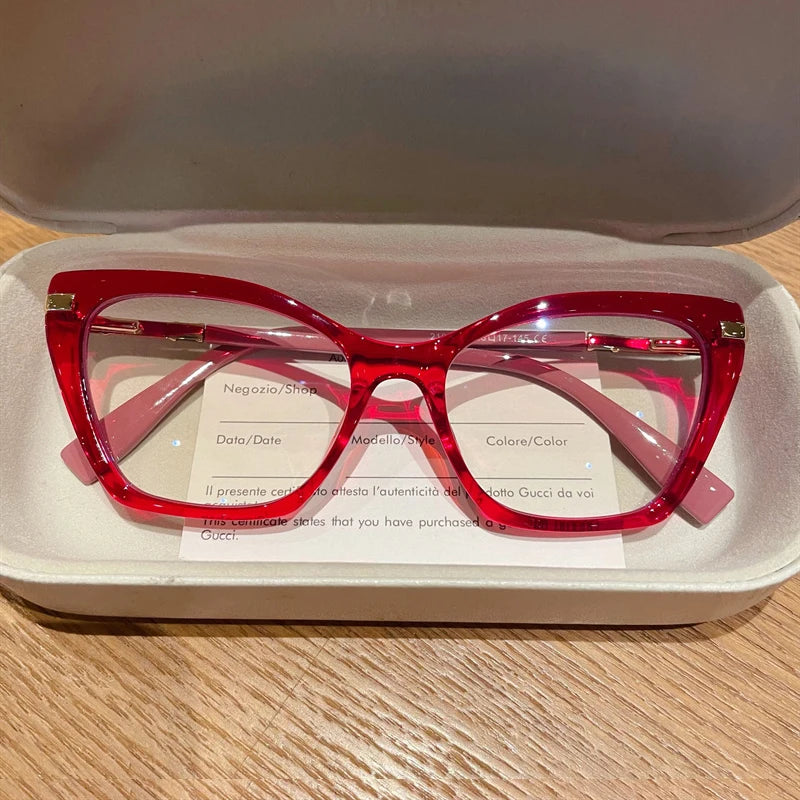 Anti-Blue Light Cat Eye Eyewear red