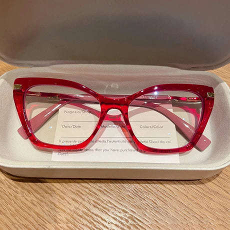 Anti-Blue Light Cat Eye Eyewear red