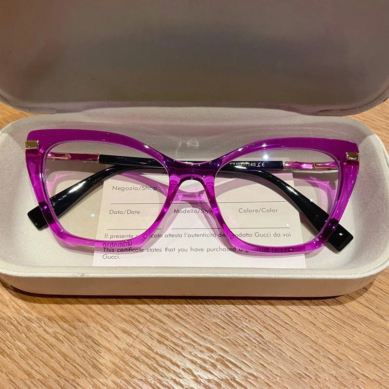 Anti-Blue Light Cat Eye Eyewear purple