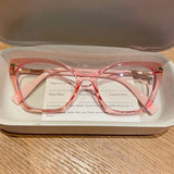 Anti-Blue Light Cat Eye Eyewear transparent pink