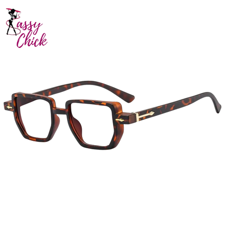 Anti-Reflective Small Frame Rivet Reading Glasses Sassy Chick Logo