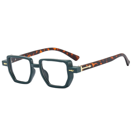 Leopard Green Anti-Reflective Small Frame Rivet Reading Glasses