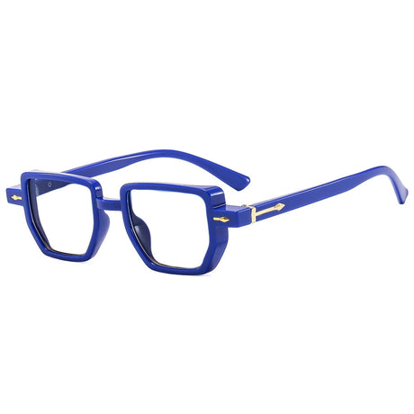 Blue Anti-Reflective Small Frame Rivet Reading Glasses
