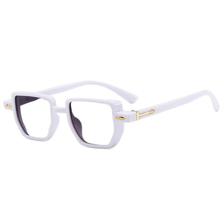 White Anti-Reflective Small Frame Rivet Reading Glasses