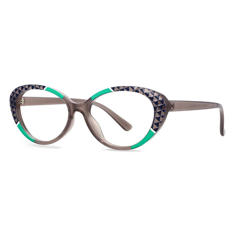 Anti-Reflective Transparent Stripe Eyewear green/black