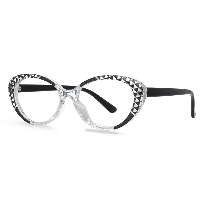 Anti-Reflective Transparent Stripe Eyewear black