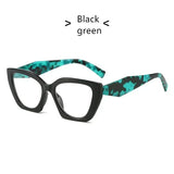 Black Green Anti-blue Light Plus Diopter Eyewear