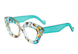Blue Anti-fatigue Decorative Reading Oversized Glasses