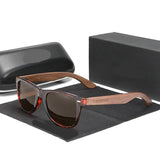 Anti-reflection Retro Wood Polarized Sunglasses