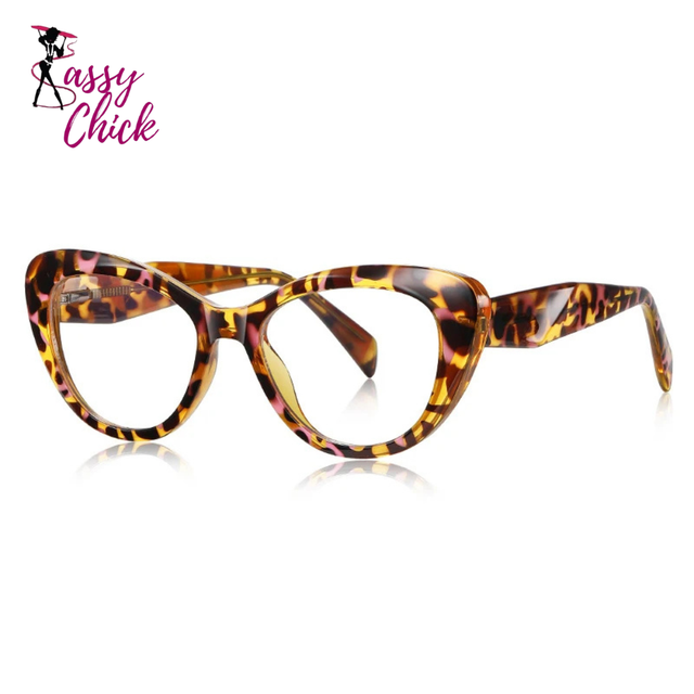 Anti Blue Light Cat Eye Reading Glasses Sassy Chick Logo