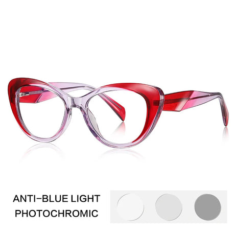 Red Anti Blue Light Cat Eye Reading Glasses