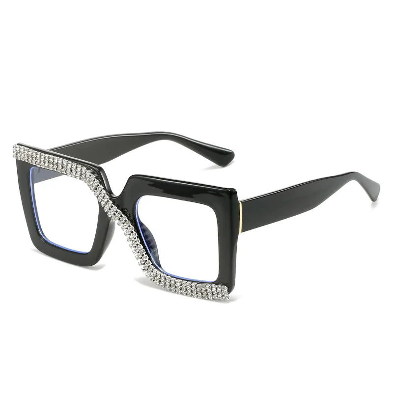 Black Anti Blue Light Glasses Large Square