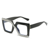 Black Anti Blue Light Glasses Large Square