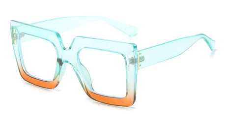 Blue Anti Blue Light Glasses Large Square