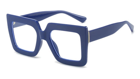 Blue Anti Blue Light Glasses Large Square