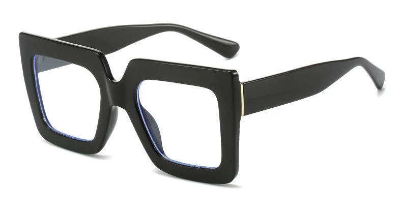 Black Anti Blue Light Glasses Large Square