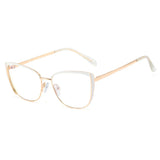 White Anti Blue Light Optical Cat Eye Glasses