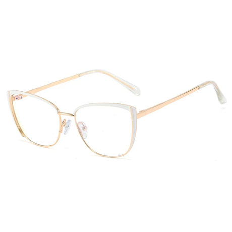 White Anti Blue Light Optical Cat Eye Glasses