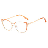 Orange Anti Blue Light Optical Cat Eye Glasses
