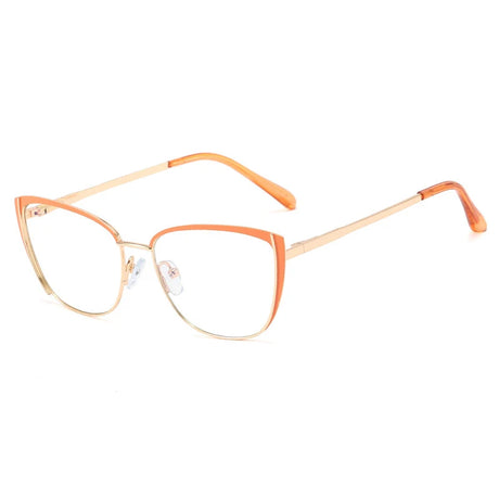 Orange Anti Blue Light Optical Cat Eye Glasses