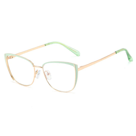 Green Anti Blue Light Optical Cat Eye Glasses