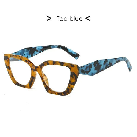 tea blue reading glasses