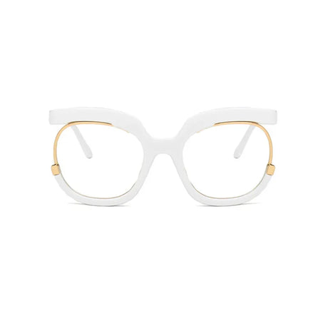 White Anti Blue Light Vision Distance Computer Eyeglasses